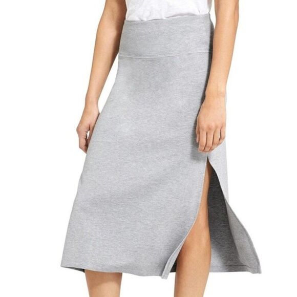 Athleta Gray Midi Skirt - Picture 1 of 8
